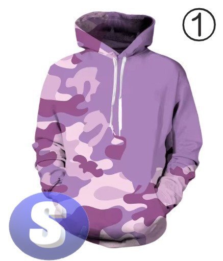 フード付き 迷彩パーカー カモフラ パープル S トレーナー アウター 防寒 n721拍卖