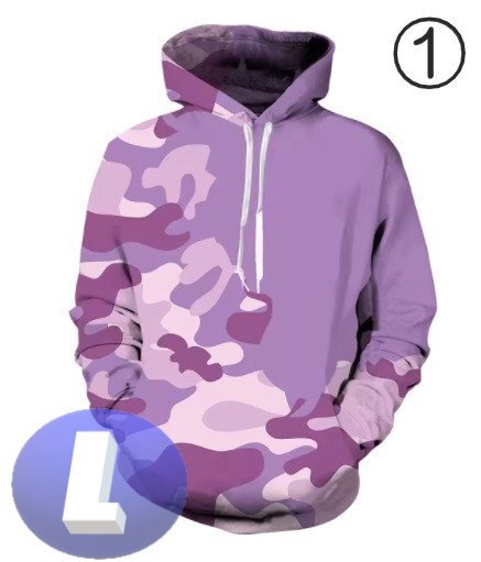 フード付き 迷彩パーカー カモフラ パープル L トレーナー アウター 防寒 n721拍卖