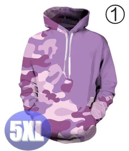 フード付き 迷彩パーカー カモフラ パープル 5XL トレーナー アウター 防寒 n721拍卖