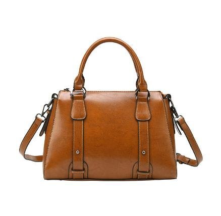 高品質 牛皮 ハンドバッグ ショルダーバッグ ライトブラウン レディース 女性 【n410】拍卖