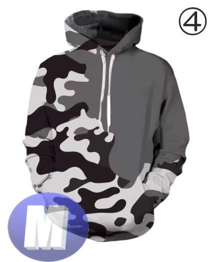 フード付き 迷彩パーカー カモフラ グレー M トレーナー アウター 防寒 n721拍卖