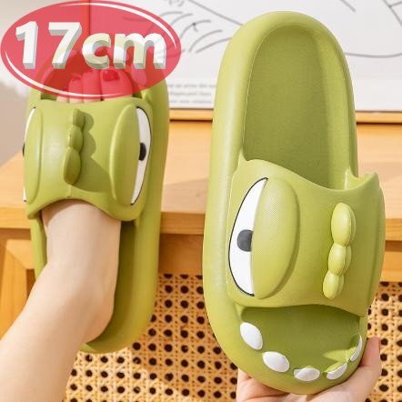 サンダル キッズ 怪獣 ライトグリーン 17㎝ 夏 海 リゾート n767拍卖
