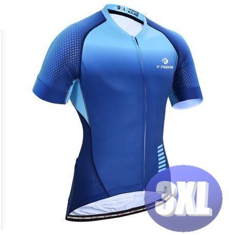 x-tiger サイクリングウェア 半袖 3XLサイズ 自転車 ウェア サイクルジャージ 吸汗速乾防寒 新品 インポート品【n607-bl】拍卖