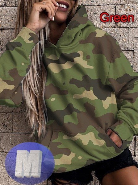 フード付き 迷彩 カモフラパーカー グリーン M トレーナー アウター 防寒 n712拍卖
