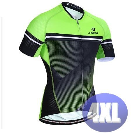 x-tiger サイクリングウェア 半袖 4XLサイズ 自転車 ウェア サイクルジャージ 吸汗速乾防寒 新品 インポート品【n608-gr】拍卖