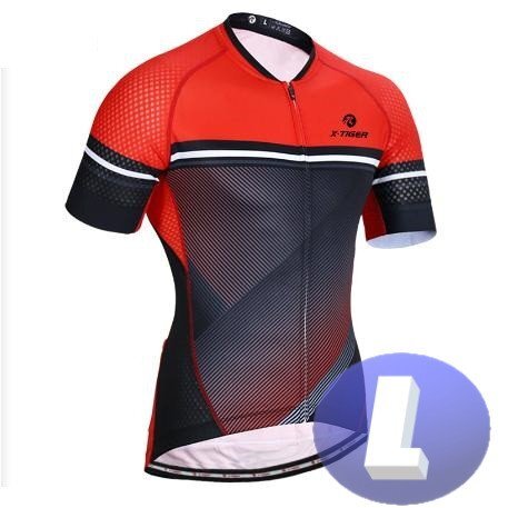 x-tiger サイクリングウェア 半袖 Lサイズ 自転車 ウェア サイクルジャージ 吸汗速乾防寒 新品 インポート品【n608-rd】拍卖