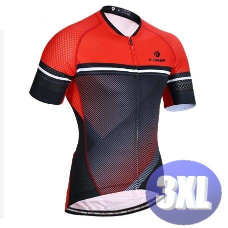x-tiger サイクリングウェア 半袖 3XLサイズ 自転車 ウェア サイクルジャージ 吸汗速乾防寒 新品 インポート品【n608-rd】拍卖