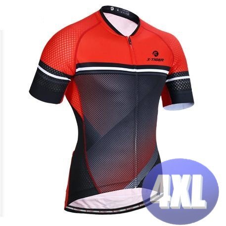 x-tiger サイクリングウェア 半袖 4XLサイズ 自転車 ウェア サイクルジャージ 吸汗速乾防寒 新品 インポート品【n608-rd】拍卖