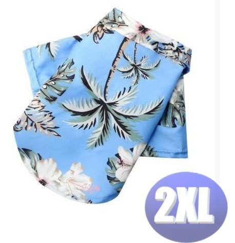 ドッグウェア アロハ 春夏 カラーH 2XLサイズ 犬服 中型犬 袖なし 通気性 柔らか 洋服 可愛い n995拍卖