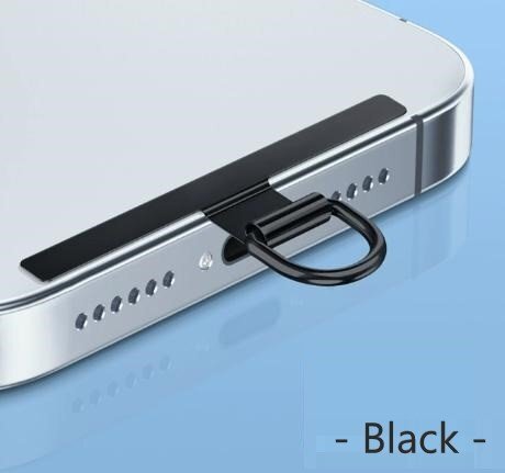 スマホ用 ストラップホルダー ブラック ステンレス製 スマホショルダー Dカン金具 カード スマートフォンAndroid iPhone a535拍卖