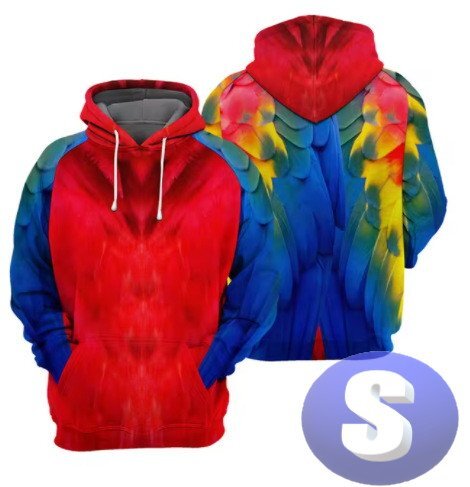 フード付き アニマルパーカー オウム S トレーナー アウター 防寒 n712拍卖