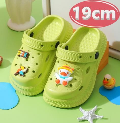 サンダル キッズ アヒル グリーン 19㎝ 夏 海 リゾート n762拍卖