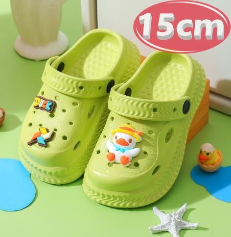 サンダル キッズ アヒル グリーン 15㎝ 夏 海 リゾート n762拍卖