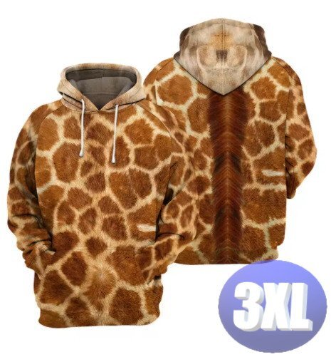 フード付き アニマルパーカー キリン 3XL トレーナー アウター 防寒 n714拍卖