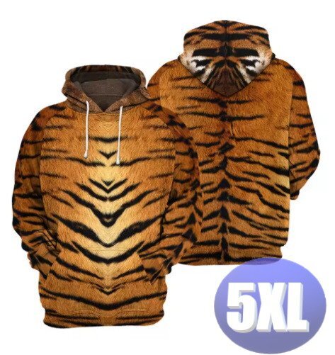 フード付き アニマルパーカー 寅 トラ 5XL トレーナー アウター 防寒 n714拍卖