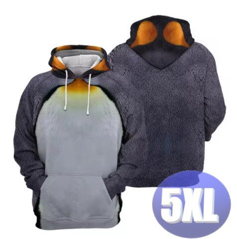フード付き アニマルパーカー ペンギン 5XL トレーナー アウター 防寒 n714拍卖