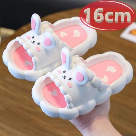サンダル キッズ ウサギ ホワイト 16㎝ 夏 海 リゾート n756拍卖