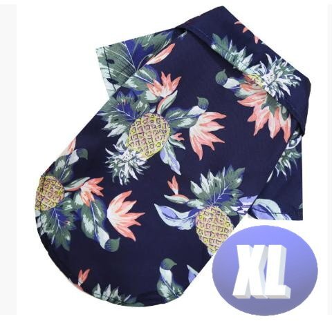 ドッグウェア アロハ 春夏 カラーA XLサイズ 犬服 中型犬 袖なし 通気性 柔らか 洋服 可愛い n995拍卖