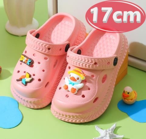 サンダル キッズ アヒル ピンク 17㎝ 夏 海 リゾート n762拍卖