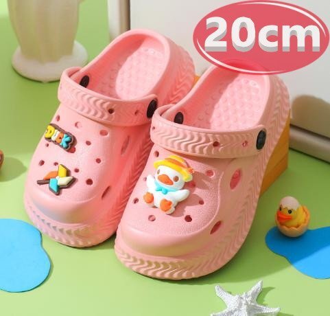 サンダル キッズ アヒル ピンク 20㎝ 夏 海 リゾート n762拍卖