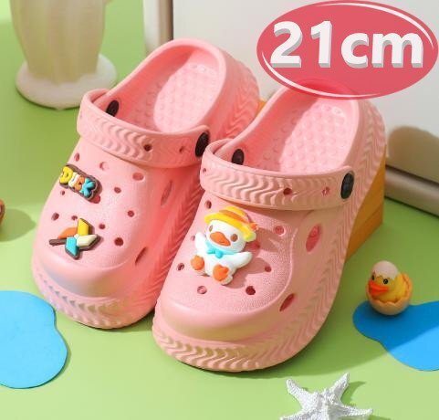 サンダル キッズ アヒル ピンク 21㎝ 夏 海 リゾート n762拍卖