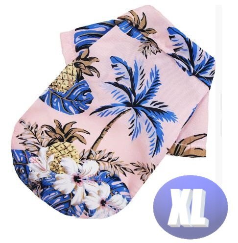 ドッグウェア アロハ 春夏 カラーC XLサイズ 犬服 中型犬 袖なし 通気性 柔らか 洋服 可愛い n995拍卖