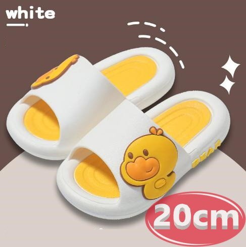 サンダル キッズ アヒル ホワイト 20㎝ 夏 海 リゾート n765拍卖