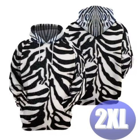 フード付き アニマルパーカー シマウマ ゼブラ 2XL トレーナー アウター 防寒 n714拍卖
