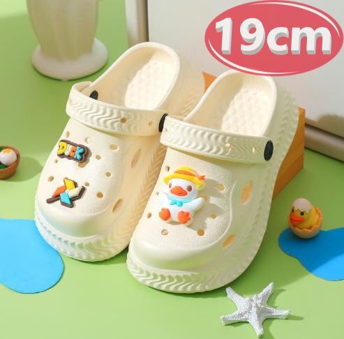 サンダル キッズ アヒル ホワイト 19㎝ 夏 海 リゾート n762拍卖