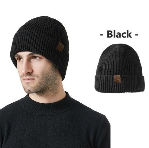 ニットキャップ ニット帽 ブラック ビーニー 帽子 アウトドア ユニセックス メンズ レディース 男女兼用 n809拍卖