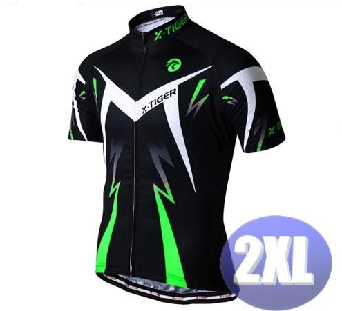 x-tiger サイクリングウェア 半袖 2XLサイズ 自転車 ウェア サイクルジャージ 吸汗速乾防寒 新品 インポート品【n603-gr】拍卖