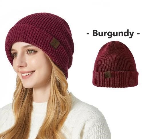ニットキャップ ニット帽 バーガンディー ビーニー 帽子 アウトドア ユニセックス メンズ レディース 男女兼用 n809拍卖