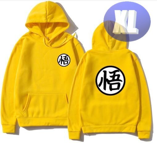 フード付き ゲームキャラパーカー XL トレーナー アウター 防寒 悟 イエロー n712拍卖