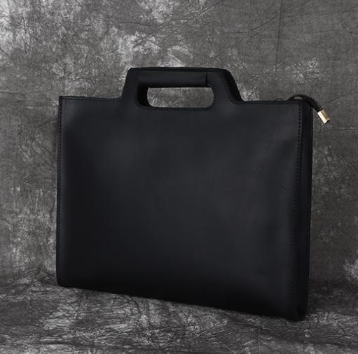 送料コミコミ☆ メンズ 本革 ビジネスバック ブラック 牛革 ブリーフケース 書類カバン 鞄 オフィス 通勤【n218】拍卖