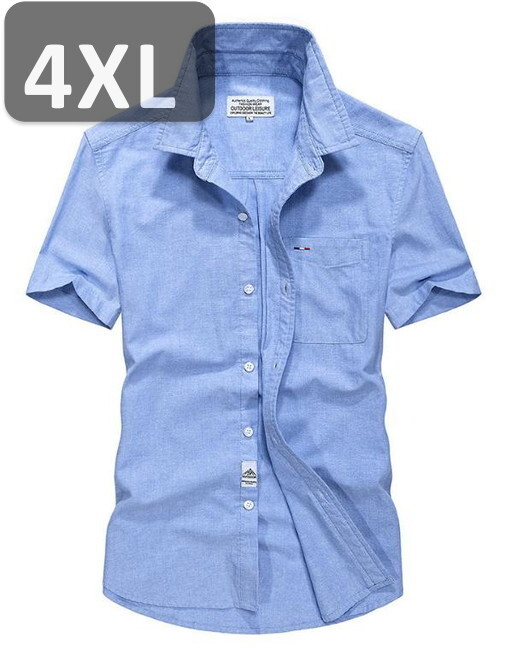 メンズ 半袖 シャツ ブルー 4XL 半袖 シャツ 春夏【n206】拍卖