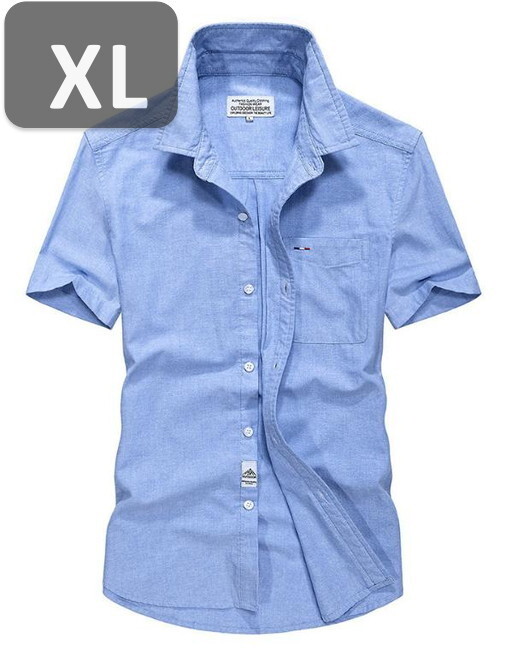 メンズ 半袖 シャツ ブルー XL 半袖 シャツ 春夏【n206】拍卖