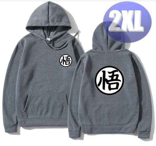 フード付き ゲームキャラパーカー 2XL トレーナー アウター 防寒 悟 グレー n712拍卖