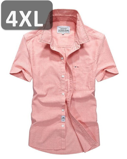メンズ 半袖 シャツ ピンク 4XL 半袖 シャツ 春夏【n206】拍卖