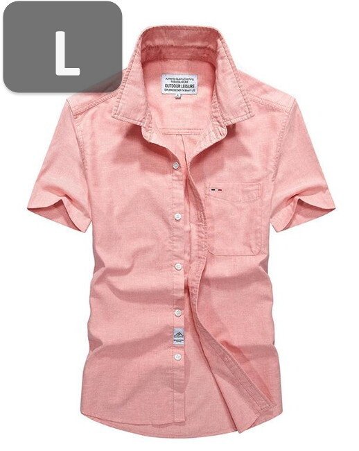 メンズ 半袖 シャツ ピンク L 半袖 シャツ 春夏【n206】拍卖