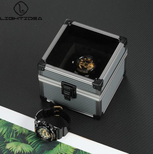 腕時計ケース シルバー アルミ 1本 収納 ケース プレゼント 収納ケース 高級 腕時計 インテリア コレクション 腕時計ボックス拍卖