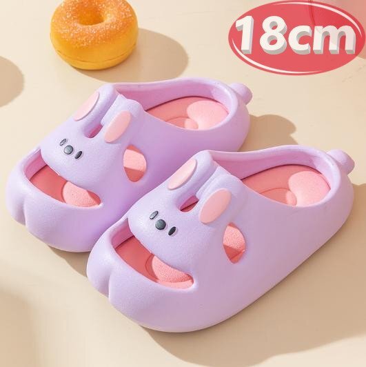 サンダル キッズ ウサギ パープル 18㎝ 夏 海 リゾート n760拍卖