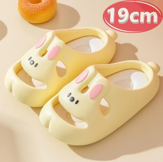 サンダル キッズ ウサギ イエロー 19㎝ 夏 海 リゾート n760拍卖