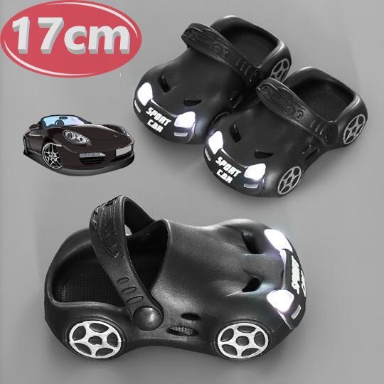 サンダル キッズ ブラック 17㎝ スポーツカー 夏 海 リゾート n752拍卖