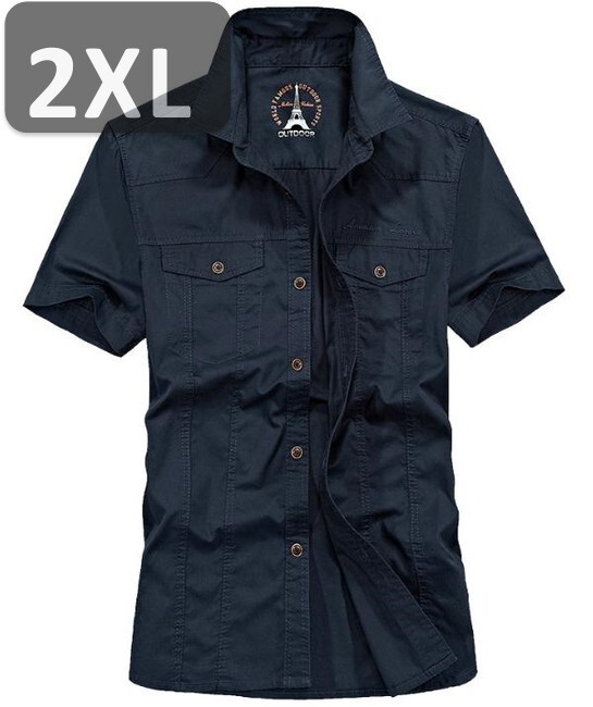 メンズ 半袖 シャツ ネイビー 2XL 半袖 シャツ 春夏【n191】拍卖