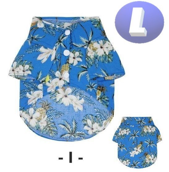 ドッグウェア アロハシャツ カラーI / Lサイズ 春夏 おしゃれな 犬服 小型犬 柔らか 洋服 可愛いn998拍卖