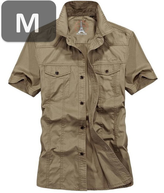 メンズ 半袖 シャツ カーキ M 半袖 シャツ 春夏【n191】拍卖