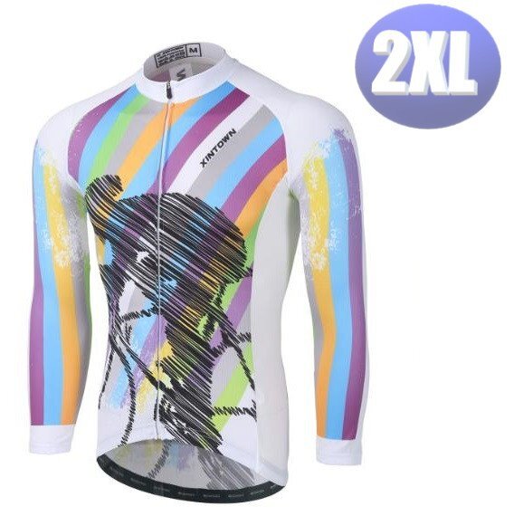 XINTOWN サイクリングウェア 長袖 2XLサイズ 自転車 ウェア サイクルジャージ 吸汗速乾防寒 新品 インポート品【n636】拍卖