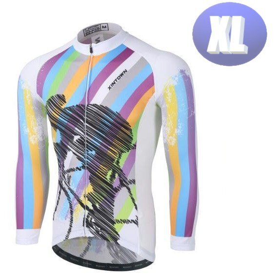 XINTOWN サイクリングウェア 長袖 XLサイズ 自転車 ウェア サイクルジャージ 吸汗速乾防寒 新品 インポート品【n636】拍卖