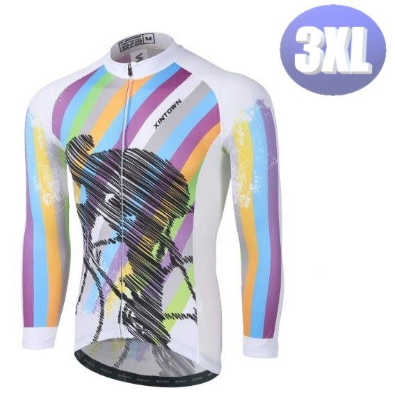 XINTOWN サイクリングウェア 長袖 3XLサイズ 自転車 ウェア サイクルジャージ 吸汗速乾防寒 新品 インポート品【n636】拍卖