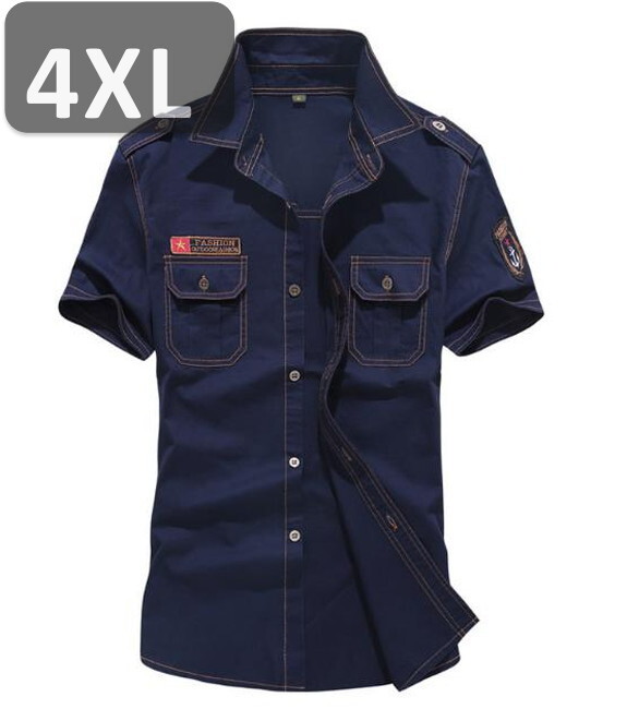 メンズ 半袖 シャツ ネイビー 4XL 半袖 シャツ 春夏【n198】拍卖